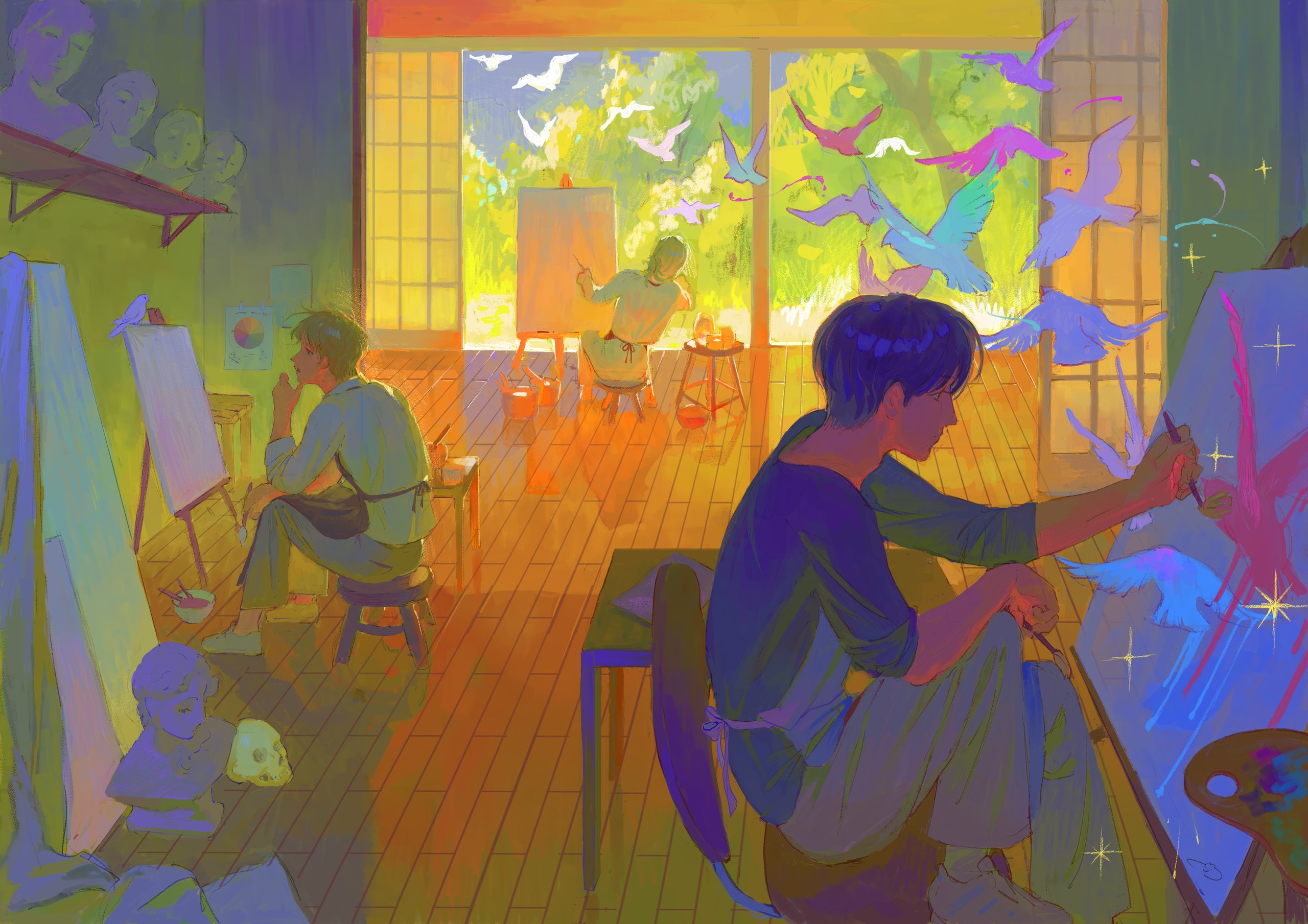 A variety of items where color celebrates and pain confesses