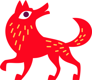 Barking Red Wolf