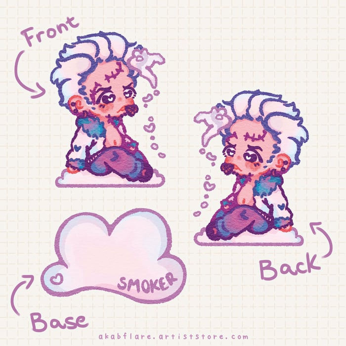 OP Smoker Clear Acrylic Standee