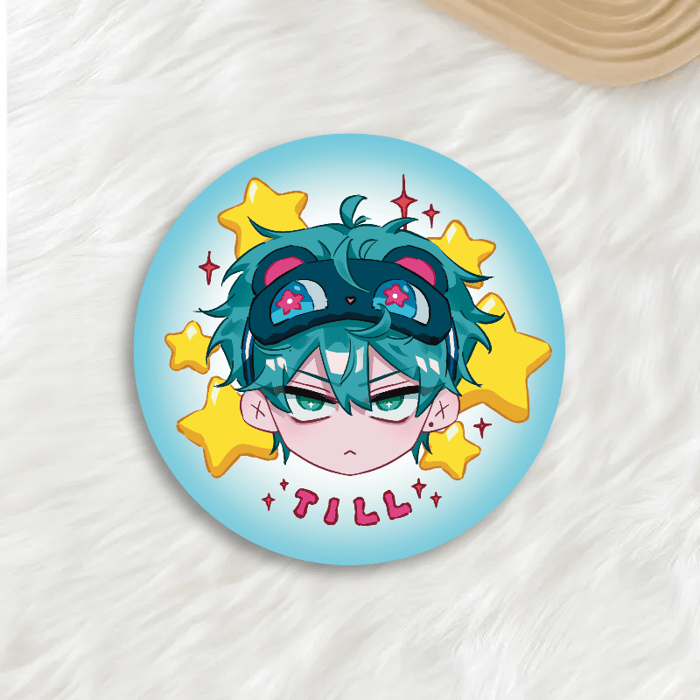 Till ALNST Round Holographic Metal Button