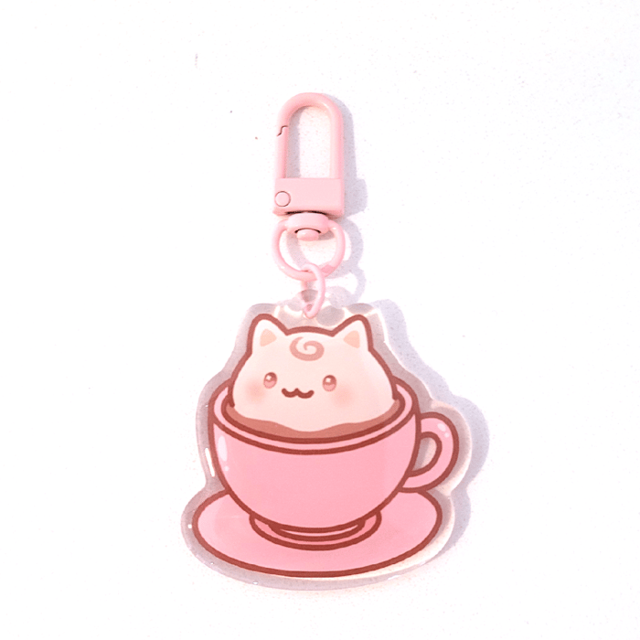 Meowcchiato Keychain