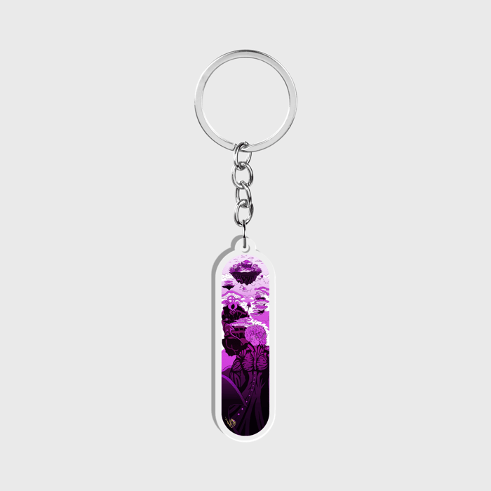 Sky Ray Commander Violet Clear Acrylic Keychain