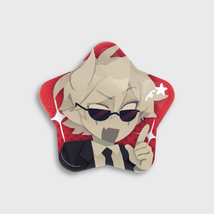 Gin Star Button Pin