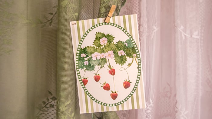 vintage strawberries (A5)