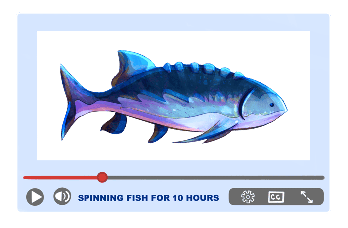 Spinning Fish for 10 Hours Keychain