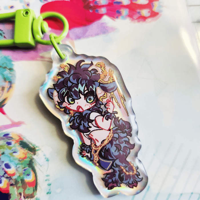 Midoriya opaque holo keychain (Faun AU)