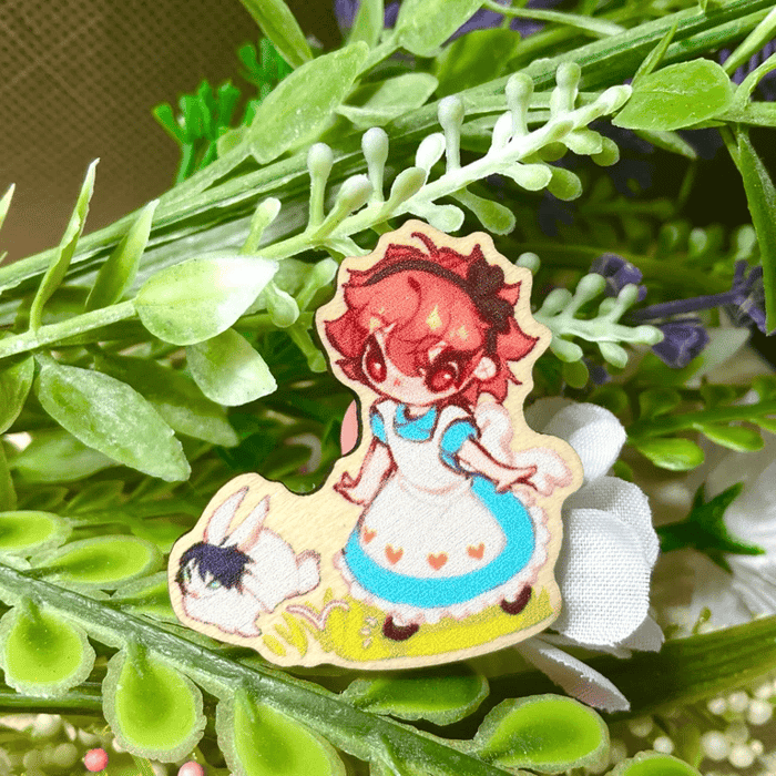 Ace in Wonderland wooden pin [TWST]