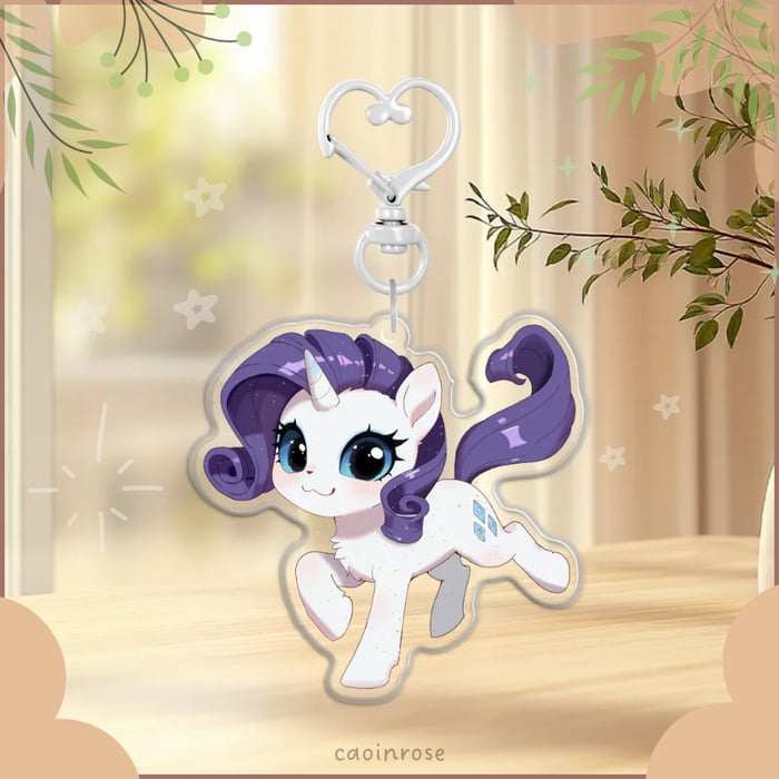 Rarity Glitter Keychain