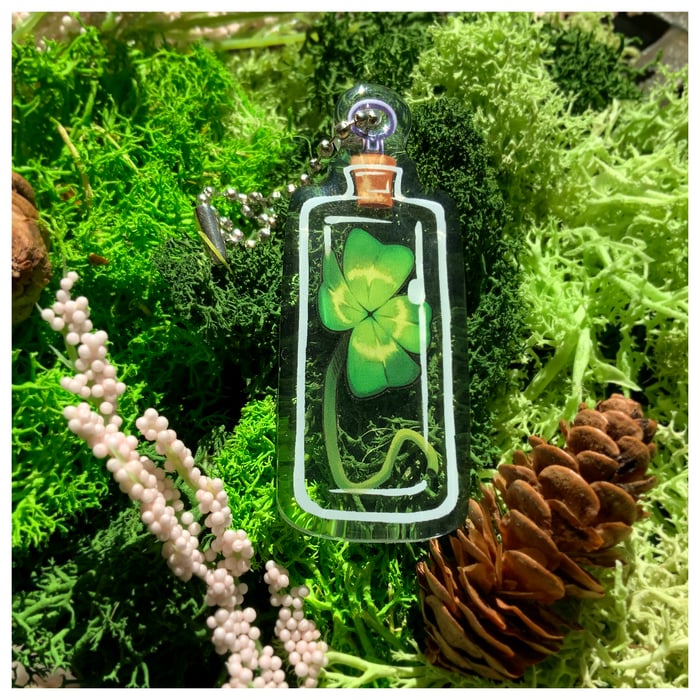 Terrarium Flask - Four-Leaf Clover