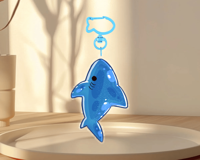 Gummy Shark ripple keychain - CLASSIC