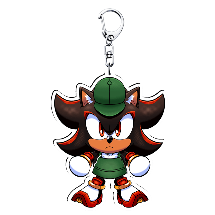 Swinging Barista Shadow Keychain