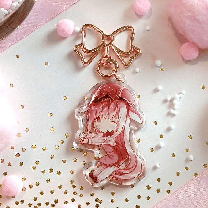 Amai Glitter Epoxy Keychain