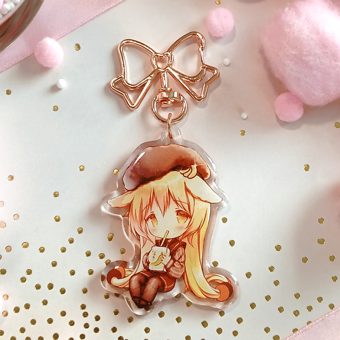 Mei Glitter Epoxy Keychain