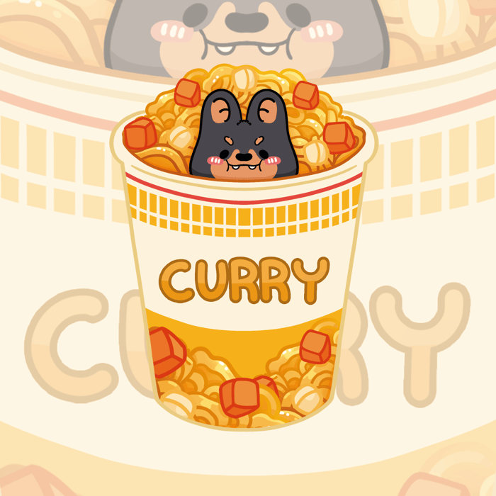 ramen curry Clear Acrylic Keychains