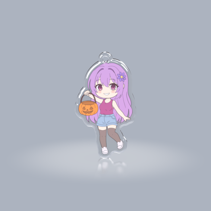 Crystal Halloween Trick or Treating - Custom Epoxy Keychain 1