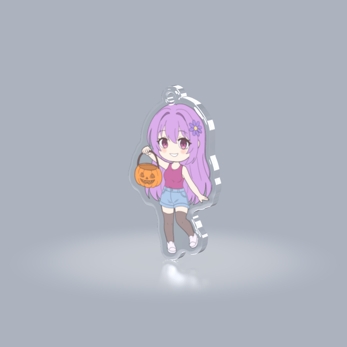 Crystal Halloween Trick or Treating - Custom Epoxy Keychain 2