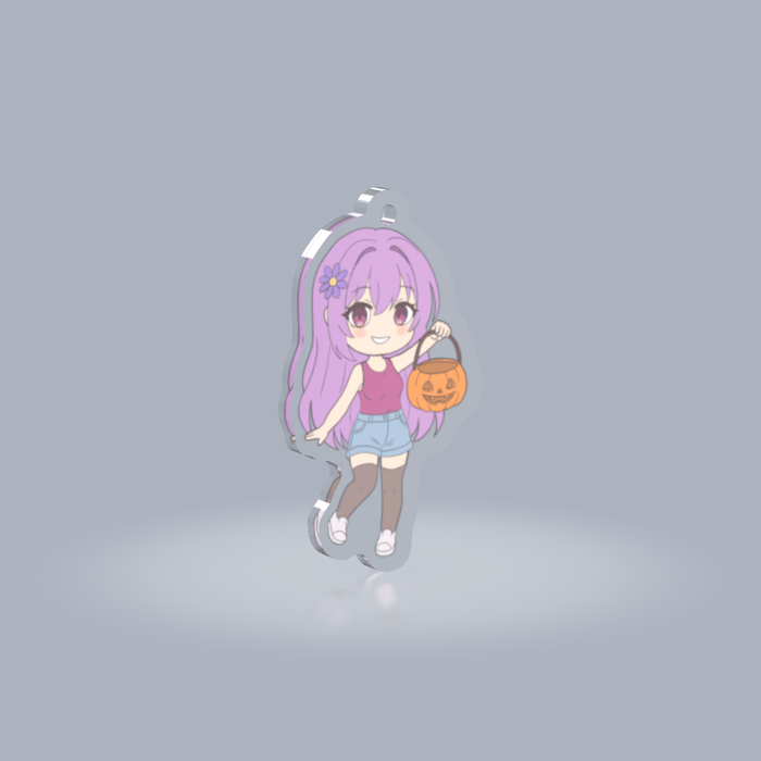 Crystal Halloween Trick or Treating - Custom Epoxy Keychain 4