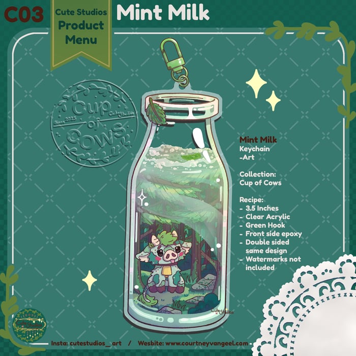 C03 Mint Milk Keychain
