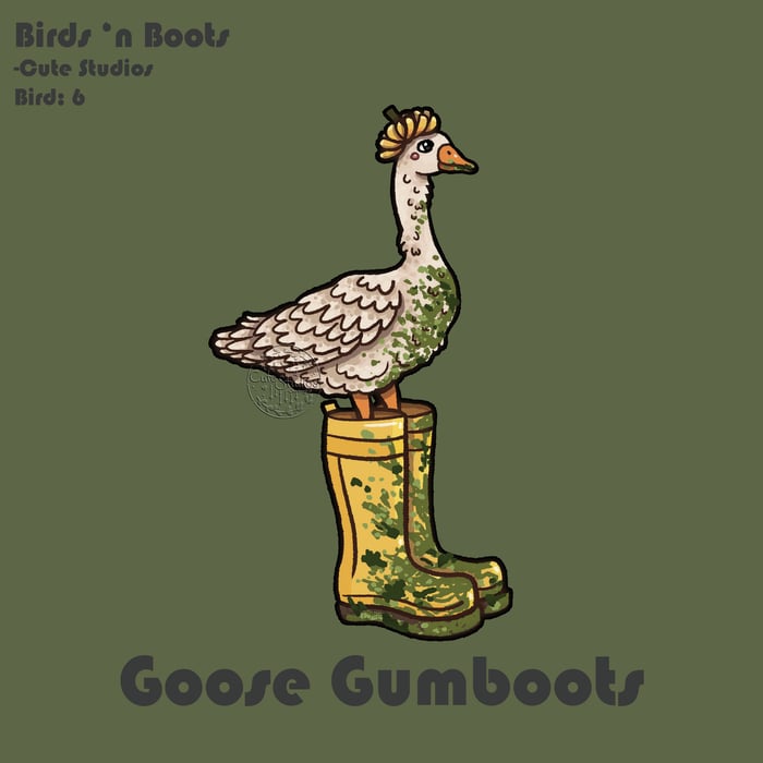 B06 Goose Gumboots Vinyl Stickers