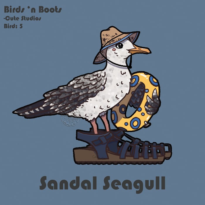 B05 Sandal Seagull Vinyl Stickers