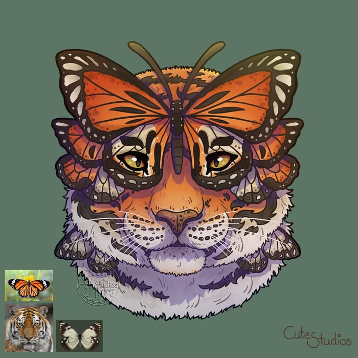 Monarch Tiger Keychain 2
