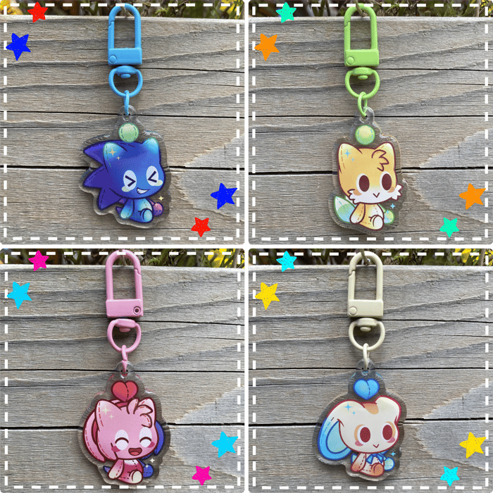 Sonic Chao Plush Keychains