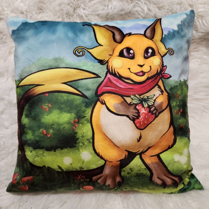 Raichu Square Throw Pillow Case