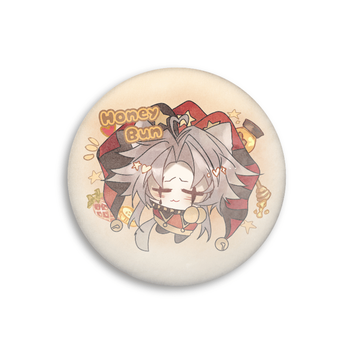 Pierrot Plush Button Pin