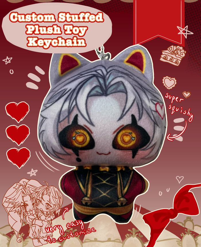 Pierrot Plush Toy Keychain
