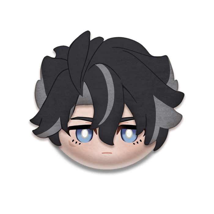 [GENSHIN] 3D Plush Head Button Pins - Wriothesley