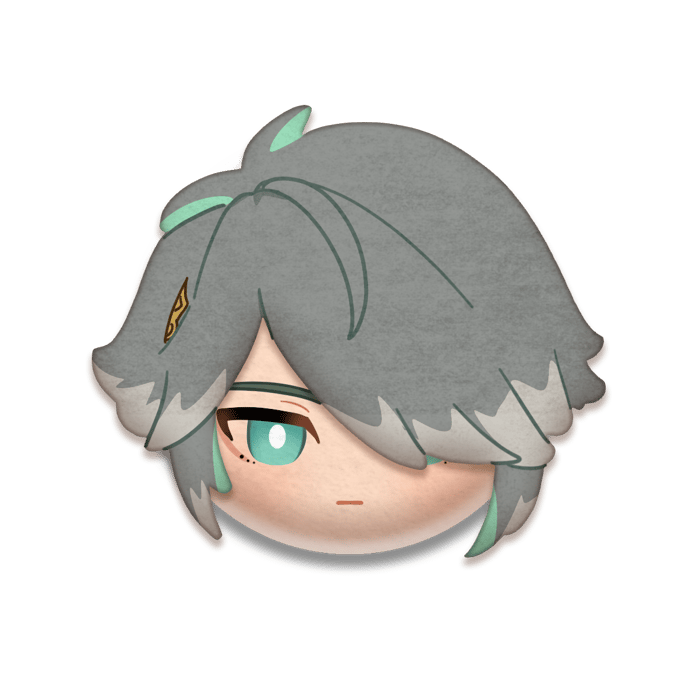 [GENSHIN] 3D Plush Head Button Pins - Alhaitham