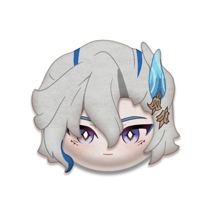 [GENSHIN] 3D Plush Head Button Pins - Neuvillette