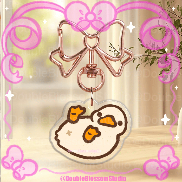Silly Goose: What The Flip - Clear Acrylic Keychain