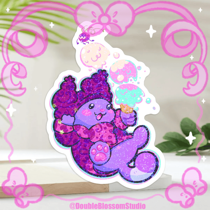 Chowder: Did somebody say Larry on top? - Holographic Vinyl Sticker - 5 pack