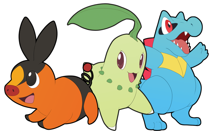 Pokemon Z-A Starter Trio Clear Acrylic Standee