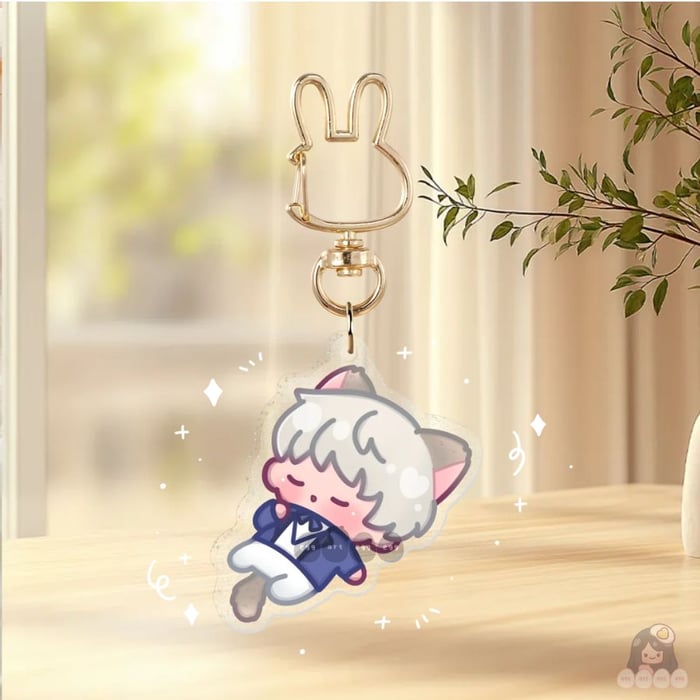 Kitty Xavier - Glitter Acrylic Keychain