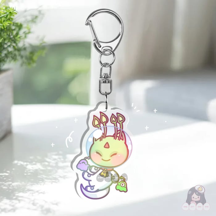 2" Alien Aisha Iridescent Keychain
