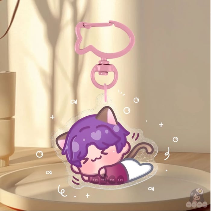 Kitty Rafayel - Glitter Acrylic Keychain