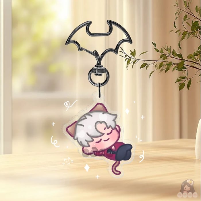 Kitty Sylus - Glitter Acrylic Keychain