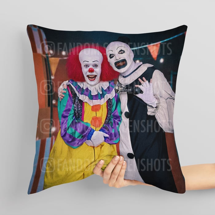 Visitor at the Clown Cafe | Throw Pillow (case only)