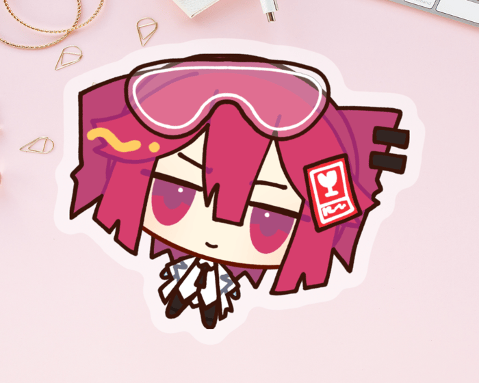 CYRUS (CATCHY YELOW SONG) - 10 Clear Stickers