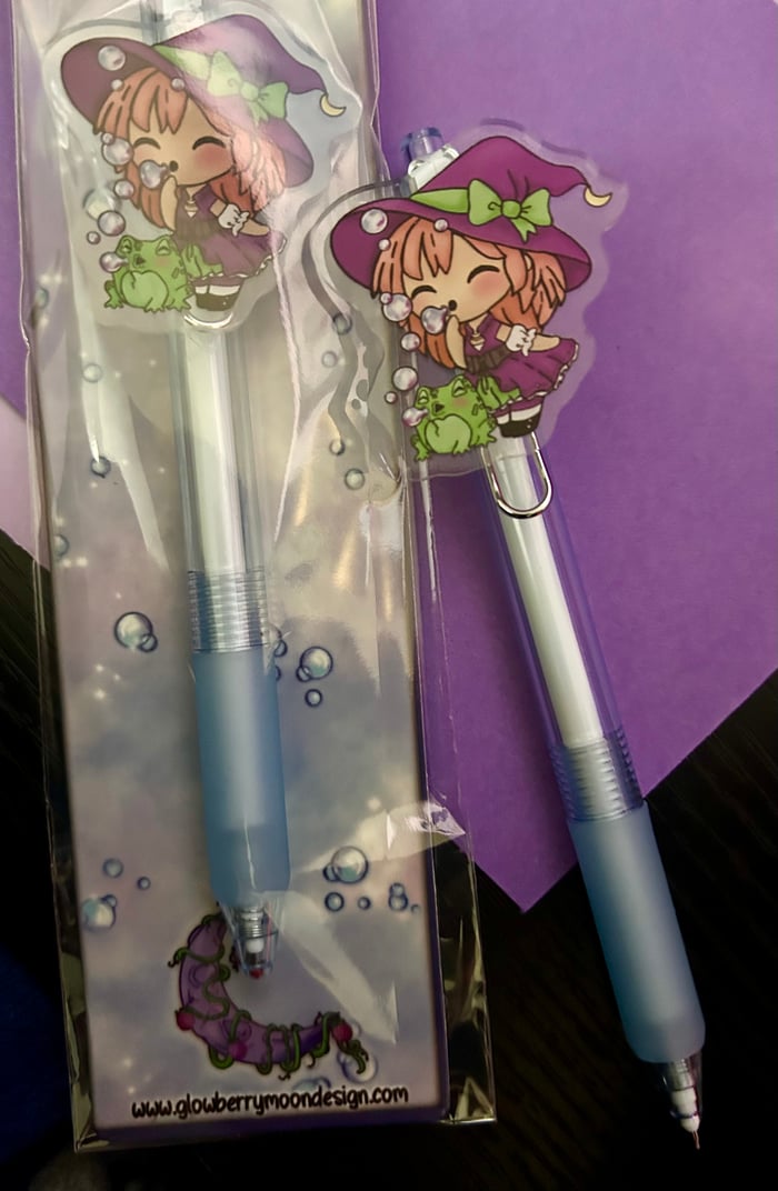 Blowing Bubbles - Blue Ballpoint Pens Customized Acrylic Ball Pen