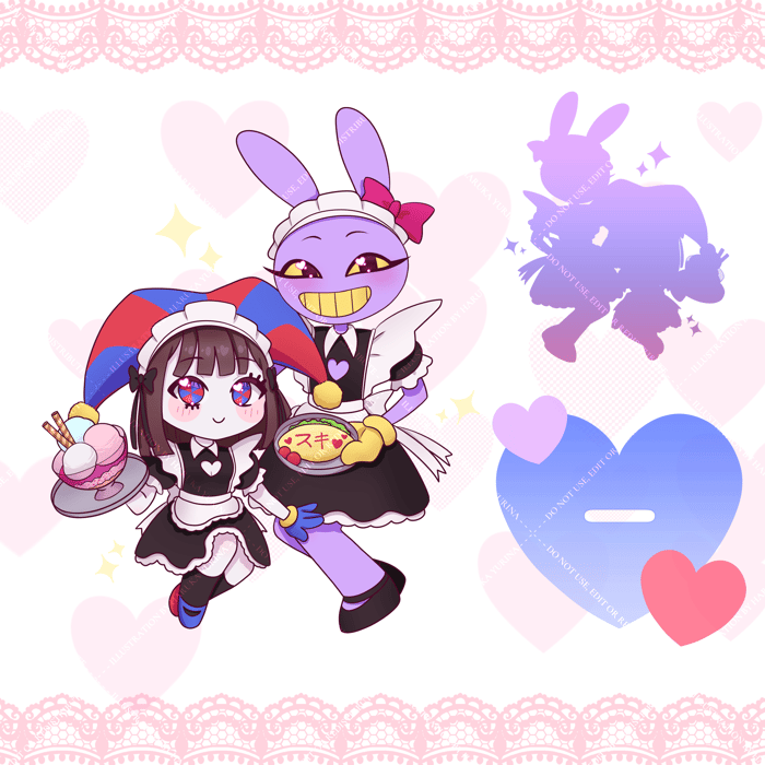 TADC ❤ Jax & Pomni Maid Café | Acrylic Standee