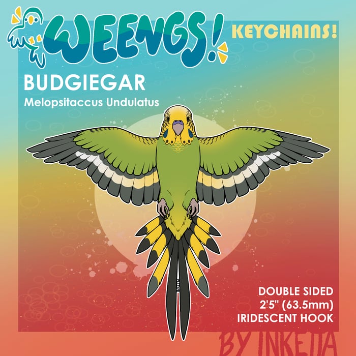 Weengs! Budgiegar - Clear Acrylic Keychain