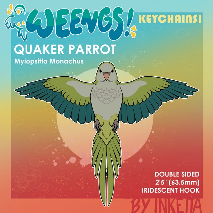 Weengs! Quaker - Clear Acrylic Keychains