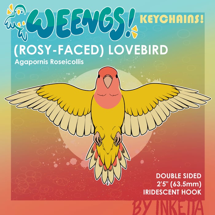 Weengs! Lovebird - Clear Acrylic Keychains