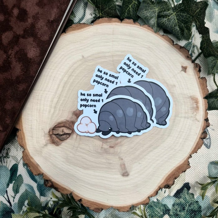 He so smol Isopod Vinyl Sticker (x5)