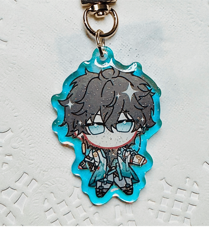 HSR Dan Heng Rainbow Glitter Acrylic Charm