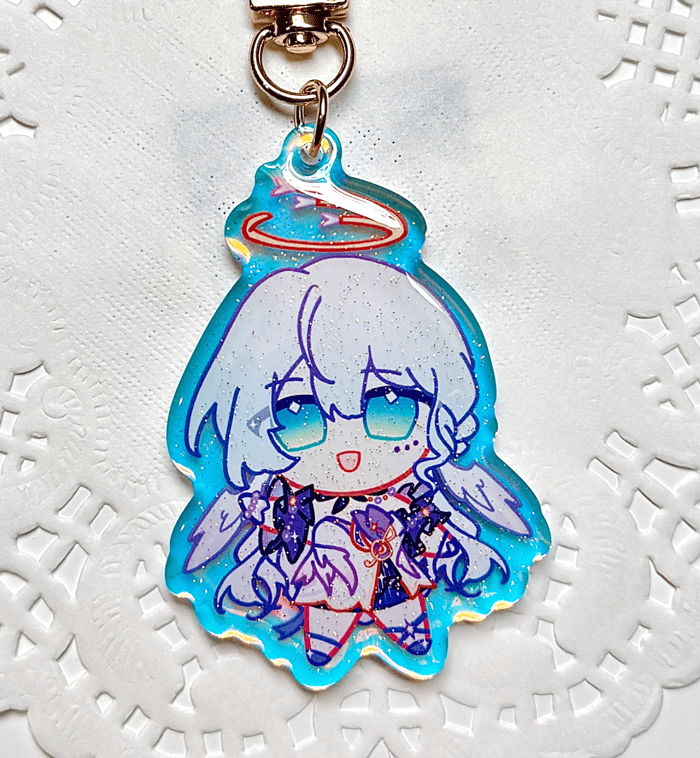 HSR Robin Rainbow Acrylic Charm
