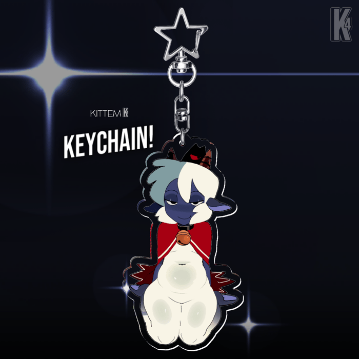 Cult Of The Lamb, Furry Lamb On Their Knees Holographic Keychain Cotl